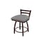Holland Bar Stool Co 18" Low Back Swivel Vanity Stool, Bronze Finish, Graph Seat 41118BZ020 - alternate 1